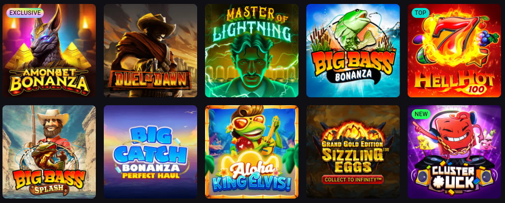 Amonbet casino online games