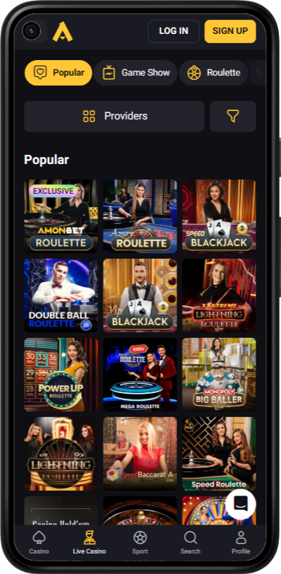 Amonbet Casino Online Mobile App